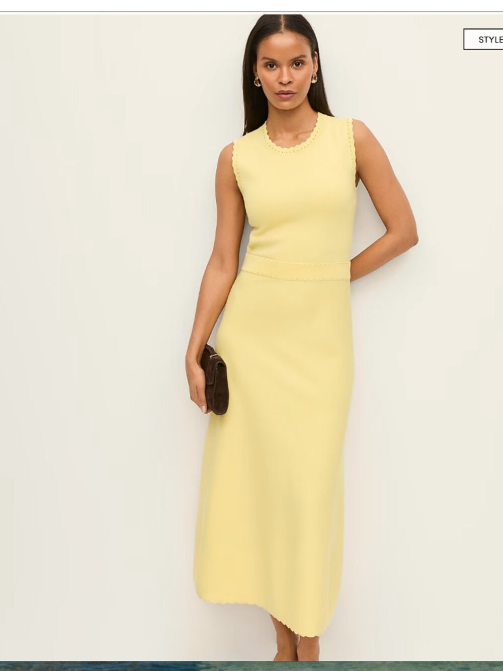 Ann Taylor Yellow Scallop Dress